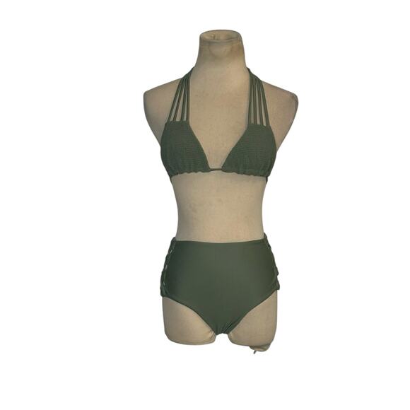 Tori Praver green bikini set top size Small bottom size X Small - Picture 11 of 14